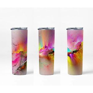 Artistic Abstract Hot & Cold Stainless Steel Tumbler  - 20 oz